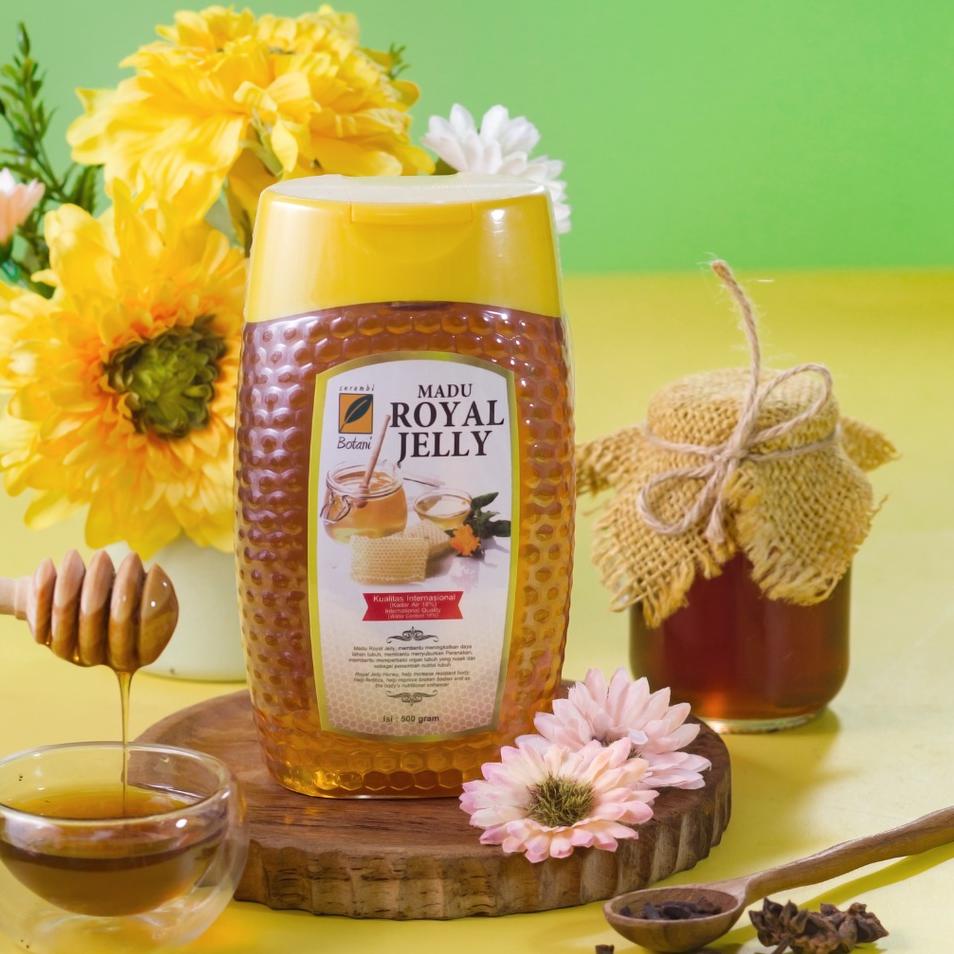 

kodeLl2L6--Madu Asli Murni Royal Jelly 500gr Serambi Botani Standar Internasional
