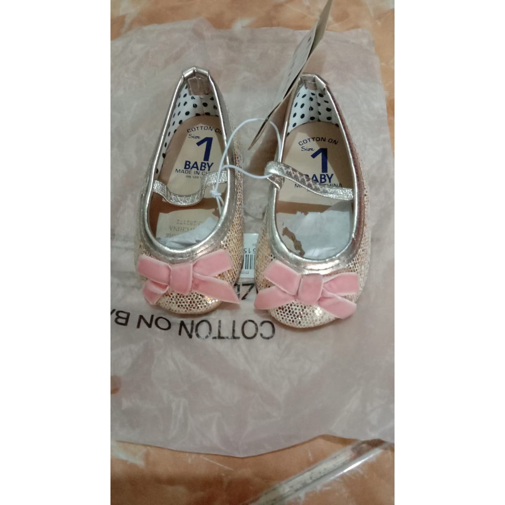 SOS - COTTON ON KIDS ORIGINAL FLAT SHOES SEPATU ANAK BAYI SEPATU BALLERINA