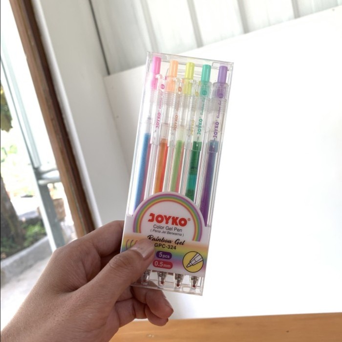 

Color Rainbow Gel Pen Pulpen Pelangi - Joyko Color Gel Pen (GPC-324)