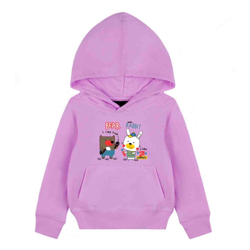 Hoodie Anak Bear And Rabbit Sweater Pakaian Fleece Anak M - XL