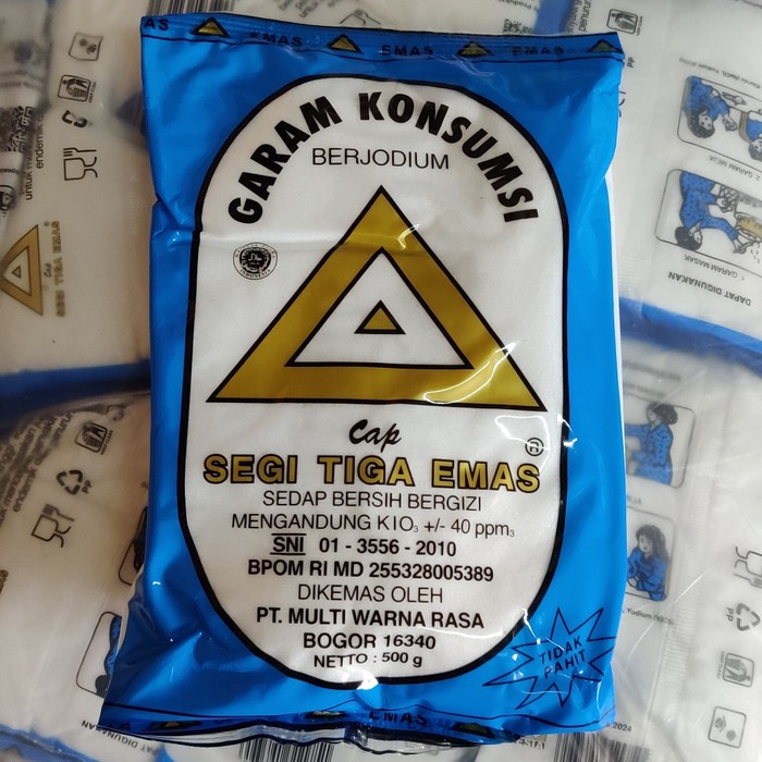 

Garam Konsumsi Cap Segi Tiga Emas 500gr
