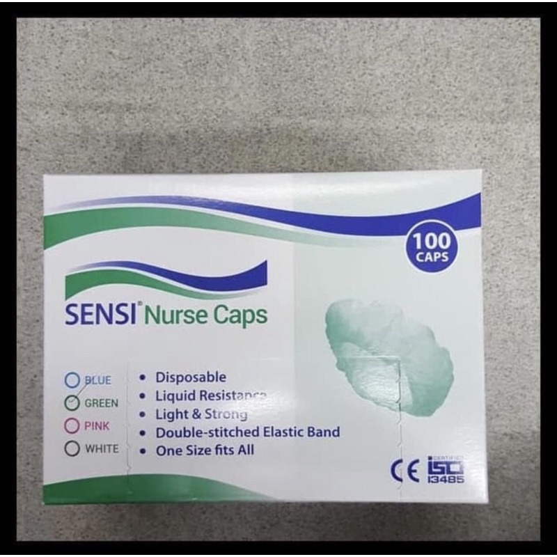 Sensi Nurse Cap Hair Caps Green - Penutup kepala helm - pelindung rambut ojek