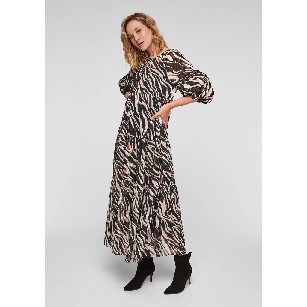[CIS148] S*Oliver Chiffon Maxi Dress
