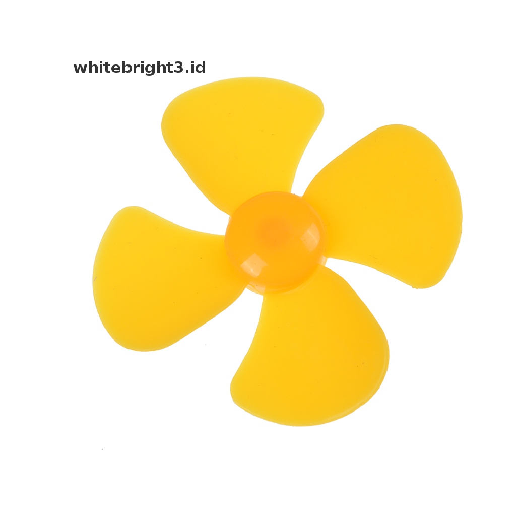 (whitebright3.id) 6pcs Baling Baling Plastik ABS 4 Bilah Ukuran 2mm X 56mm