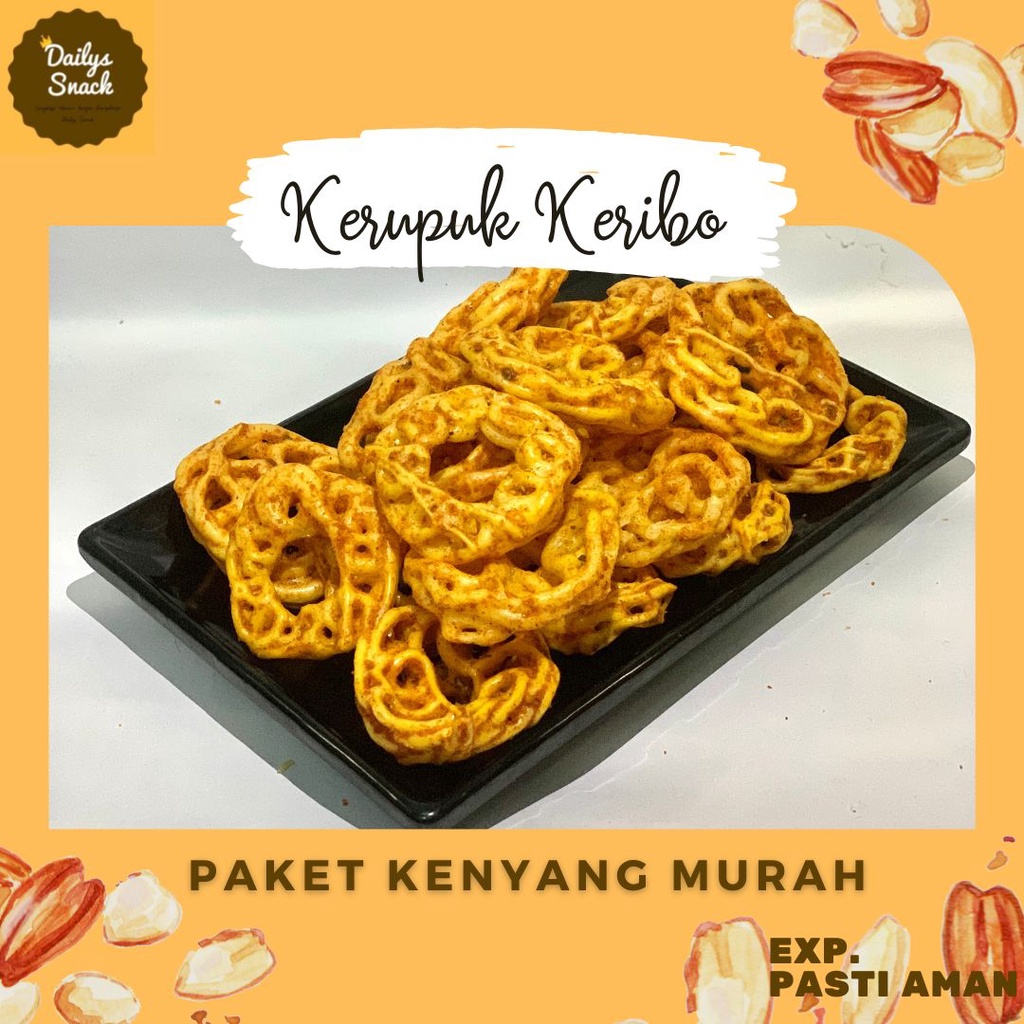 

SNACK KILOAN / MAKANAN RINGAN - KERUPUK KERIBO PEDAS 500 GRAM