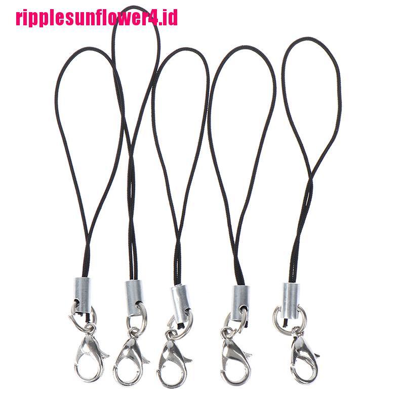 10 Pcs Gantungan Kunci Lanyard Warna Hitam Untuk flash USB