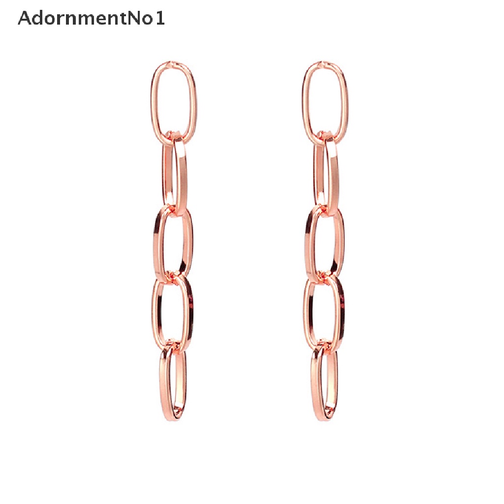 (AdornmentNo1) Anting Gantung Panjang Kait Motif Geometri Aksen Rumbai + Hollow Untuk Perhiasan Wanita