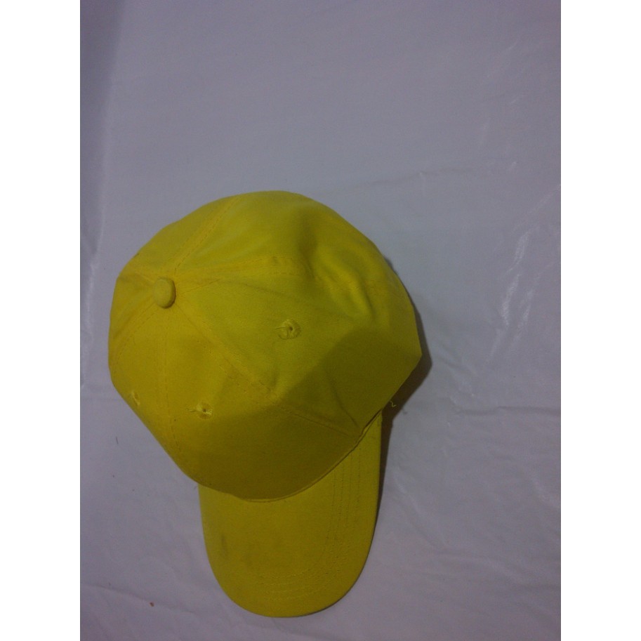 TERBARU - TOPI POLOS KUNING TOPI TERKEREN