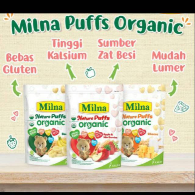 Milna Nature Puff Organic 15 gram PROMO