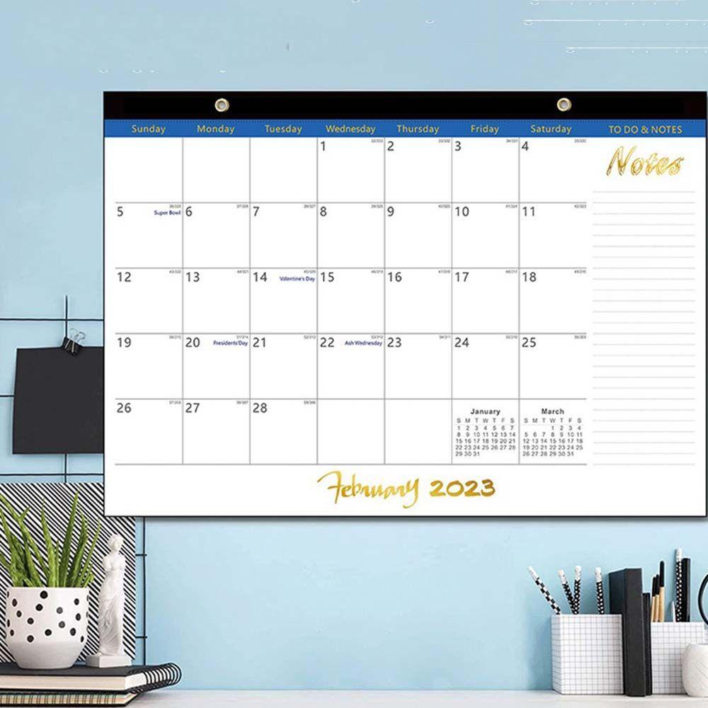 Mxbeauty Kalender Inggris Besar Simple Jadwal Mingguan Perlengkapan Kantor Dekorasi Rumah Agenda Organizer Kalender 2023