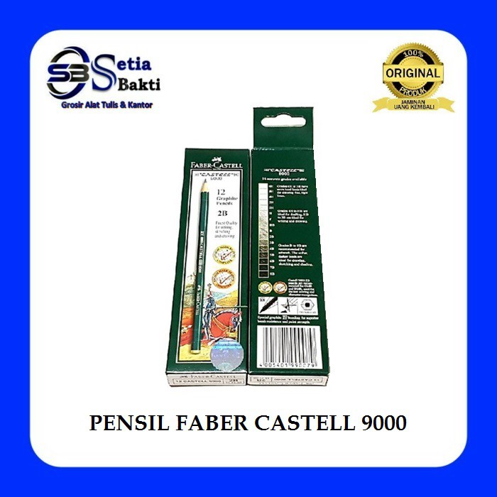 

FABER CASTELL 9000 Graphite Pencil - Pensil Ujian - 1 Pcs