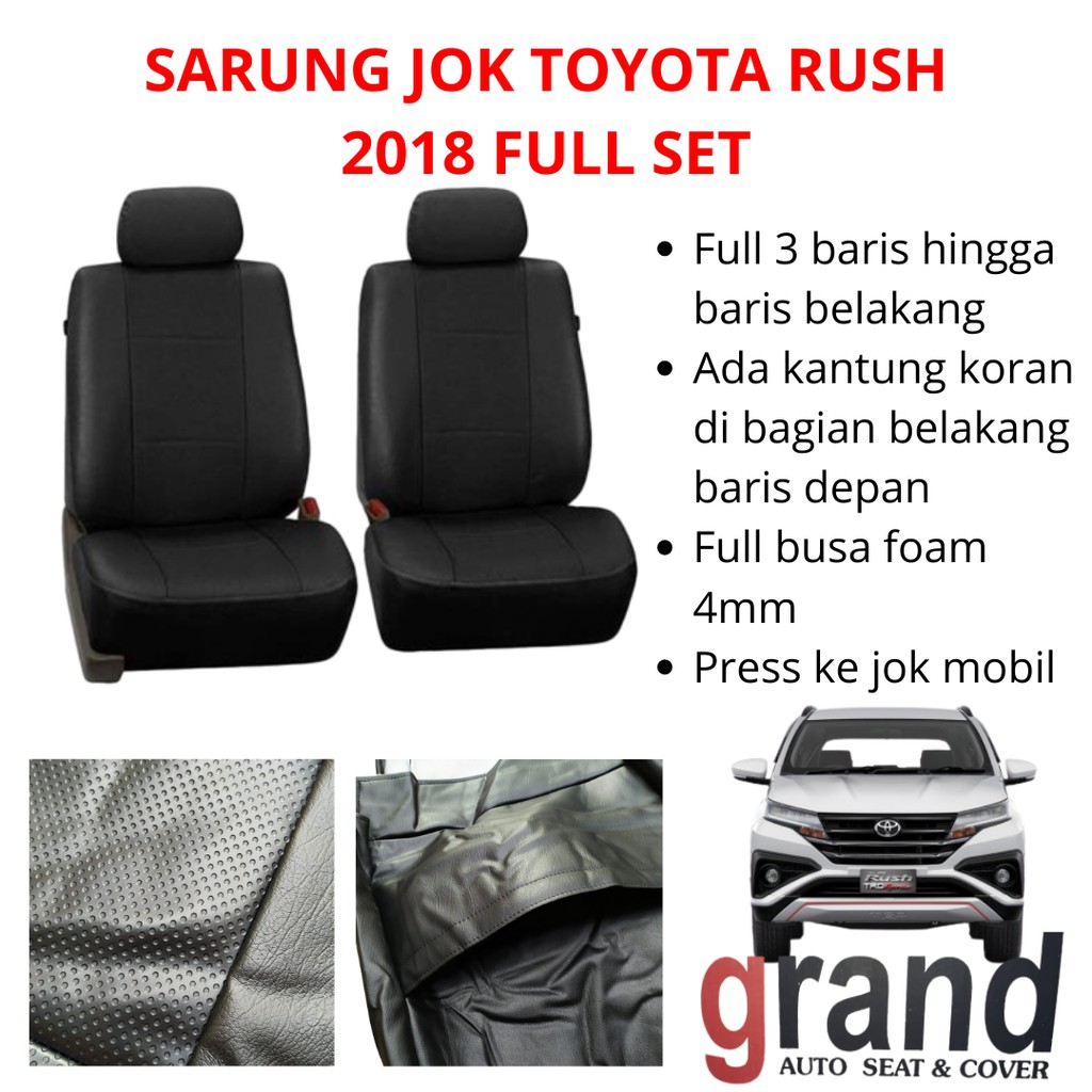 Sarung Jok Cover Jok Mobil Toyota Rush 2018 Full Set Grand Original