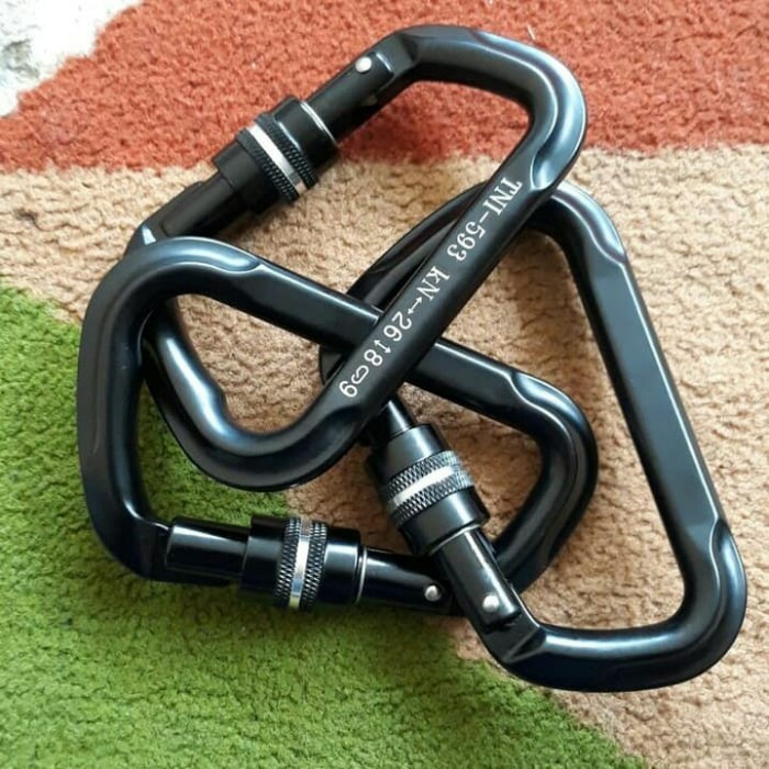 Termurah Carabiner jatah tni ori/carabiner screw delta/karabiner jatah