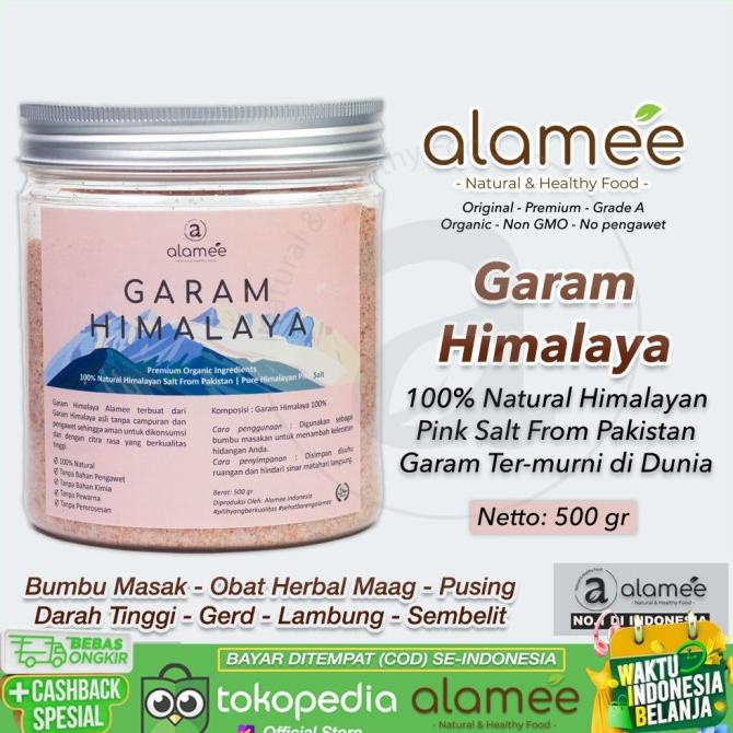 

ALAMEE GARAM HIMALAYA / HIMALAYAN PINK SALT PURE ORI PAKISTAN 500G