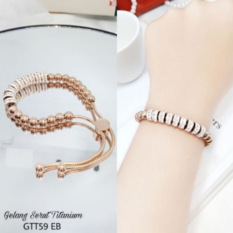 Gelang Serut Titanium Terlaris Anti Karat Dan Anti Luntur Xupblink Jewelry