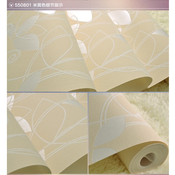 Wallpaper 3D Non Woven Relief Warm Romantic 53cm x 10m - Cream 550801