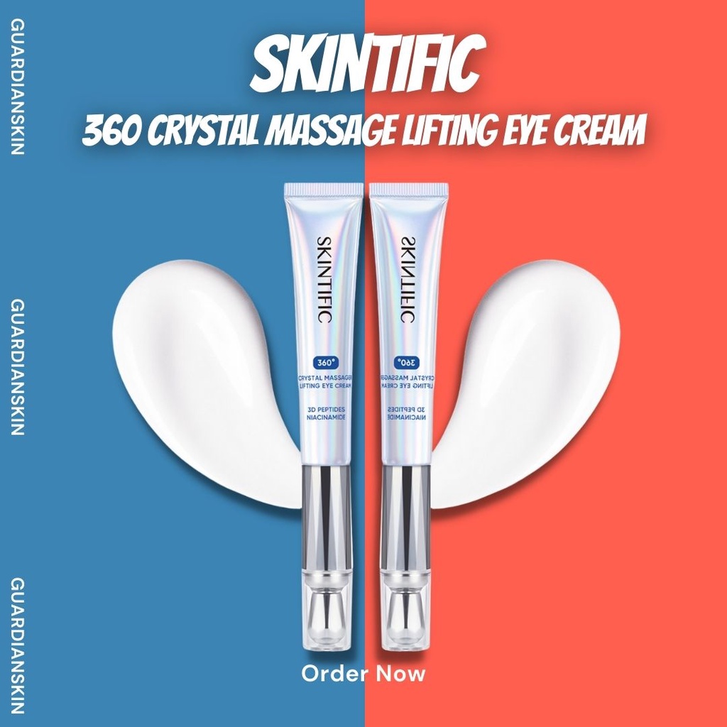 SKINTIFIC 360 Crystal Massager Lifting Eye Cream 20g Ampuh Hilangkan Mata Panda