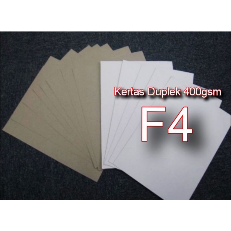 

isi 10 lembar kertas duplek tebal F4 400gsm