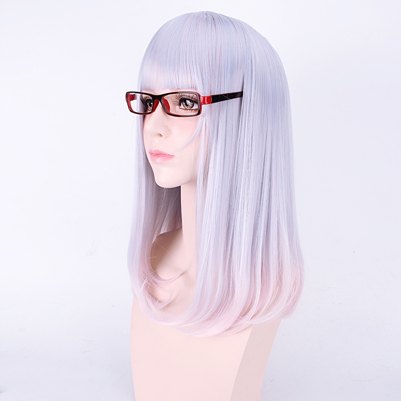 LOL-155 wig rambut palsu daily lolita cosplay pastel pink ungu bob lavender