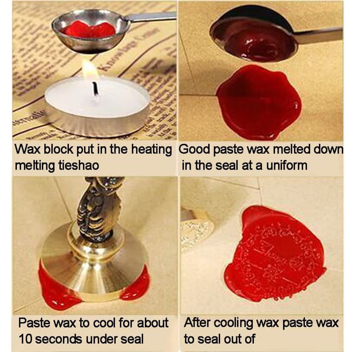 Wax Seal Stamp Wood Handle - Stempel Sealing Lilin Inisial Huruf A-Z