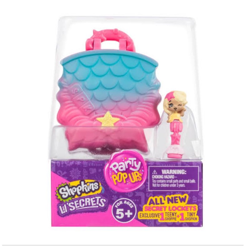 shopkins lil secrets party pop up locket mermaid