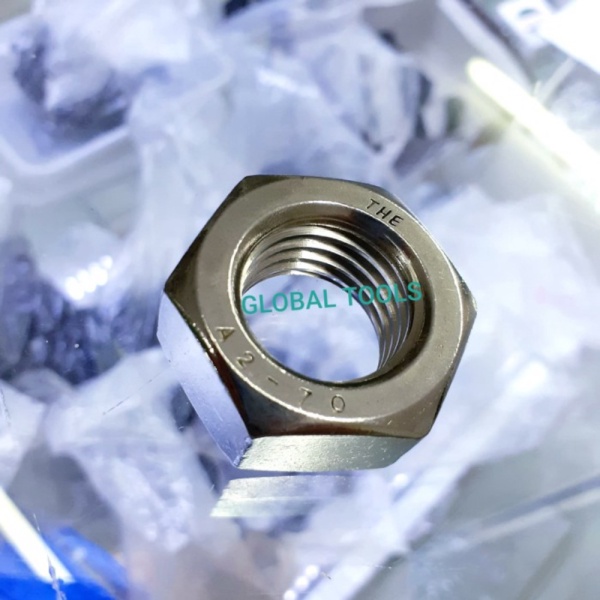 Stock Baru  Mur stainless m8 mur ss 304 mur baut 12 mur THE A2-70 mur kunci 13 hex Tools global