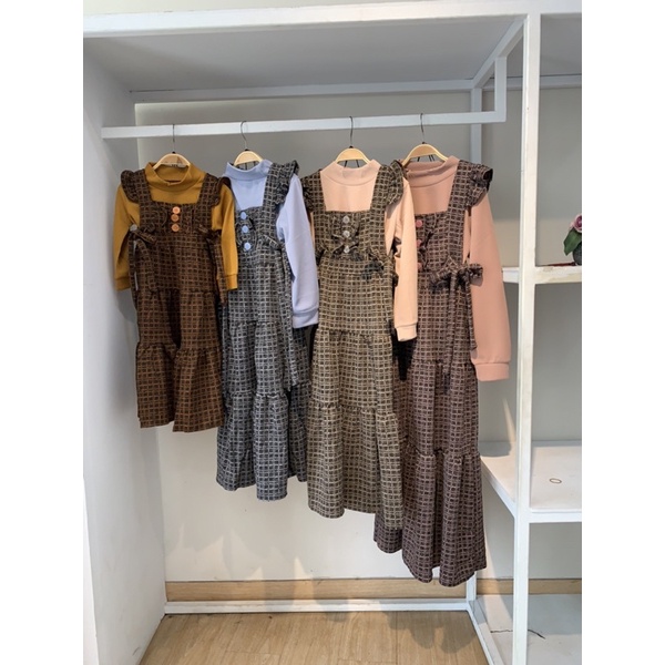Gamis Rajut 2 in 1 anak perempuan Premium / gamis monica kids