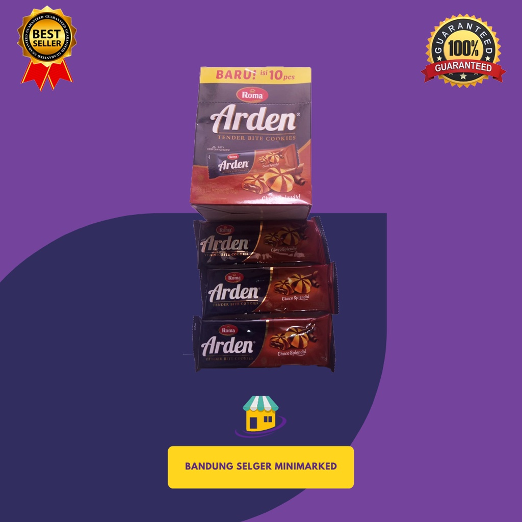 

ROMA ARDEN TENDER BITE COOKIES 1BOX ISI 10 BUNGKUS @30GR RASA CHOCO SPLENDID