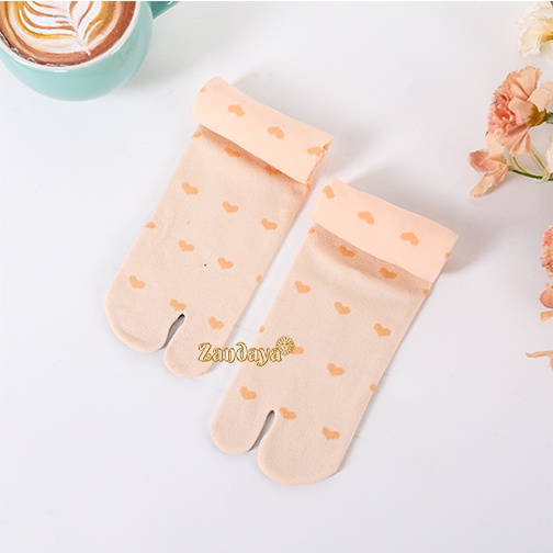 KAOS KAKI NILON PREMIUM JEMPOL WANITA MUSLIMAH MOTIF HATI KECIL