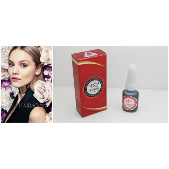 RED BOX EYELASH EXTENSION GLUE NAVINA / LEM BULU MATA EXTENSION / eyelash adhesive