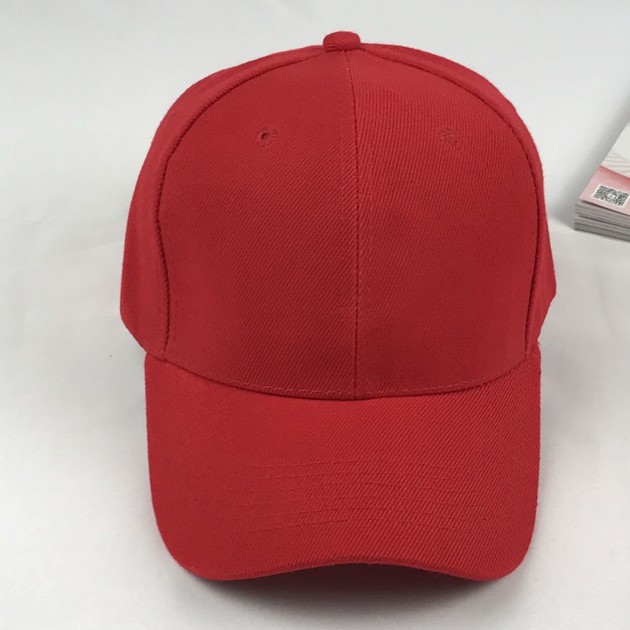 Topi Polos Anak dan Dewasa COD Distro Pria Wanita Baseball Korea-Merah