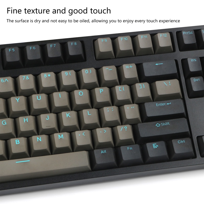 Btsg Dolch for Sky PBT Keycap Set Duawarna Injeksi Font Biru87 104 108 Hitam Abu Cherry Profil Keyboard Mekanik