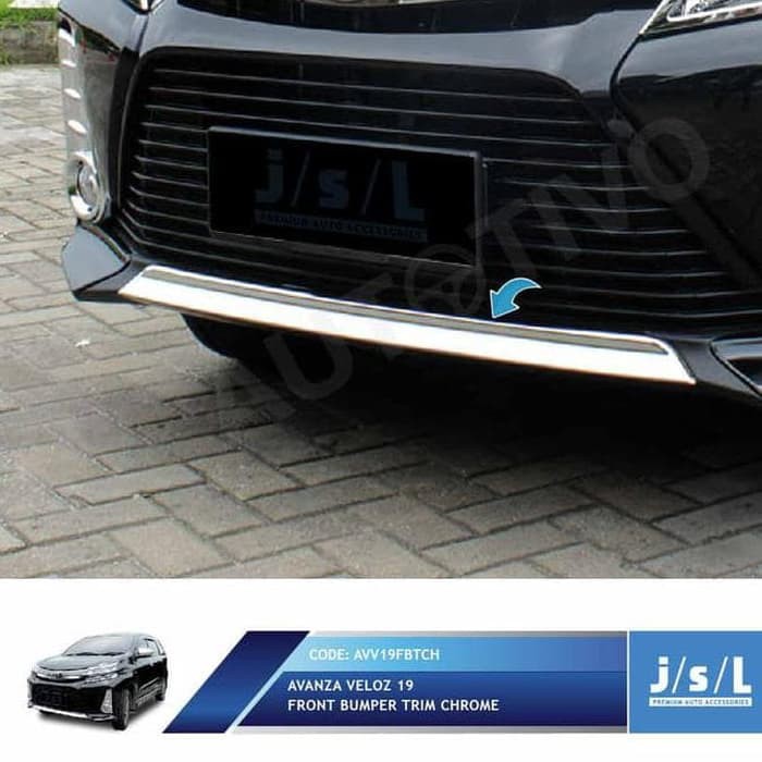 Avanza Veloz 2019 JSL List Bemper Depan Front Bumper Trim Chrome
