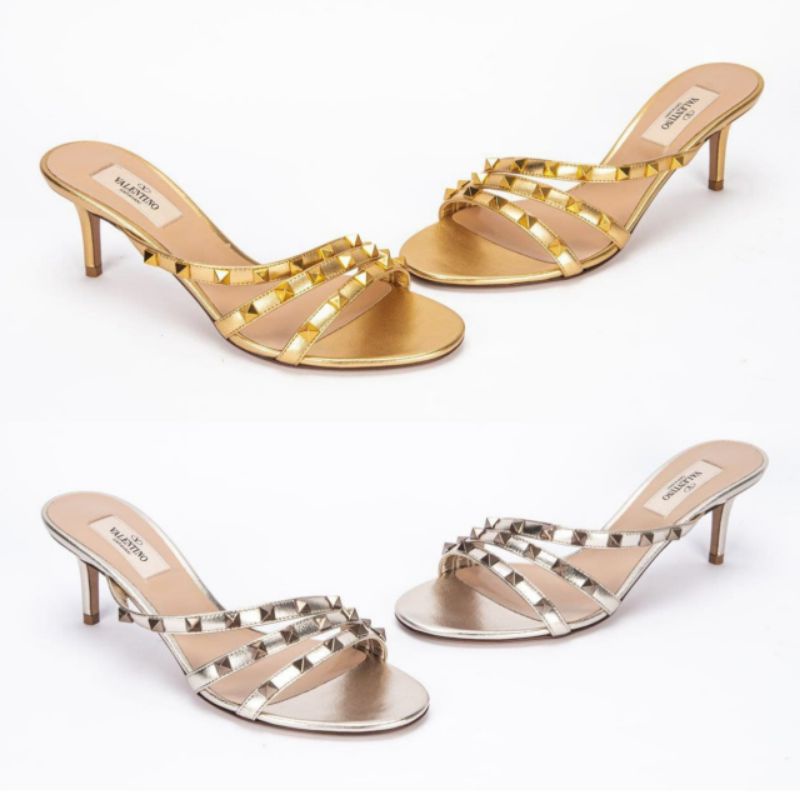Valentino Rockstud Asymmetrical Sandal