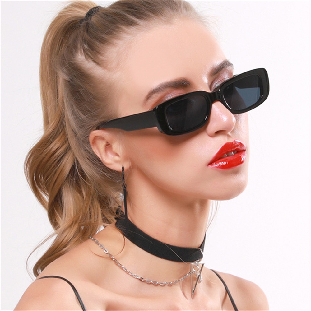 ROW Fashion Sun Glasses Square Frame Eyewear Women Sunglasses Travel UV 400 Protection Small Rectangle Retro Eyeglasses