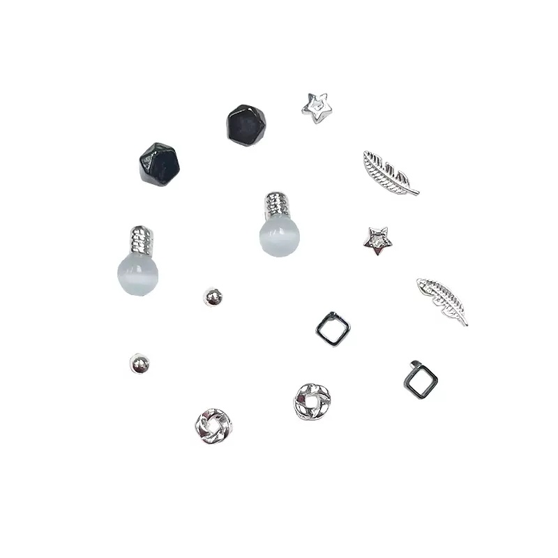 Set 7 Pasang Anting Stud Kristal Mini Desain Awan Pelangi Bahan S925 Silver Anti Alergi Untuk Wanita