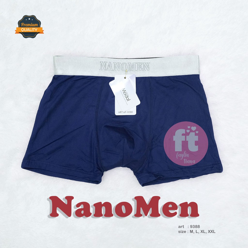 NANOMEN | Celana Dalam Boxer Pria / Celana Dalam Segi4 Pria / art NM 9388