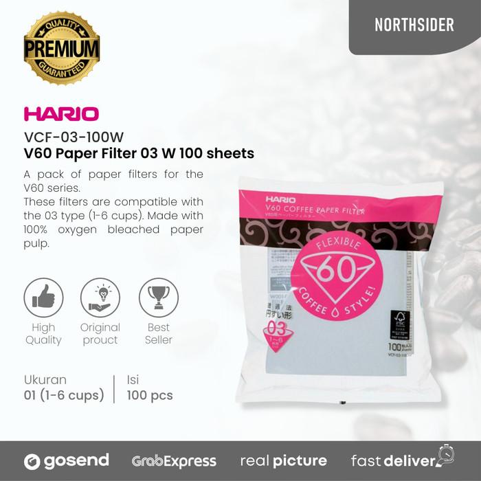 Spesialcook Hario V60 Paper Filter 03 W 100 Sheets - Vcf-03-100W Berkualitas
