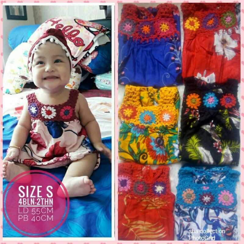 (pilih motif) shasababykids a daster anak daster bayi daster rayon anak daster anak rajut daster mur