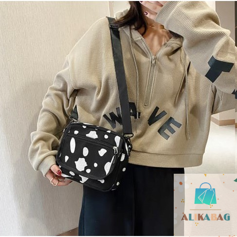 ALIKA BAG - Handbag / Slempang  Wanita Motif Sapi Cute Fashion