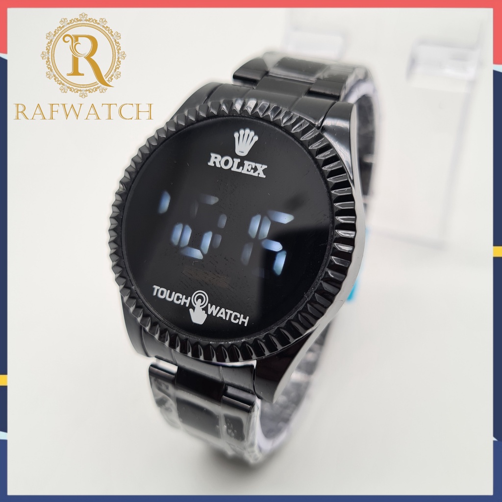 JAM TANGAN DIGITAL PRIA WANITA UNISEX ROLEX DIGITAL TOUCH SCREEN LED SPORT TANGGAL STAINLESS STEEL