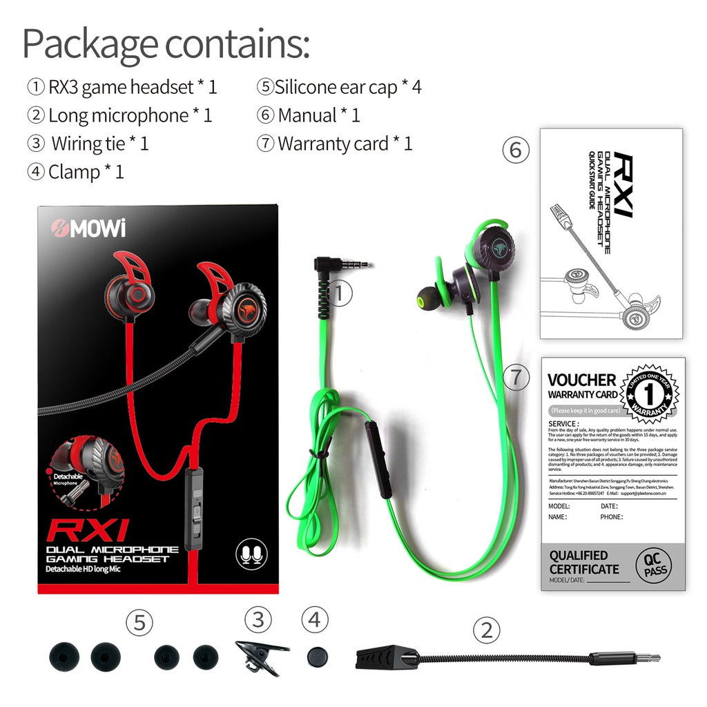 Headset Gaming Bass Plextone Xmowi RX1 Earphone