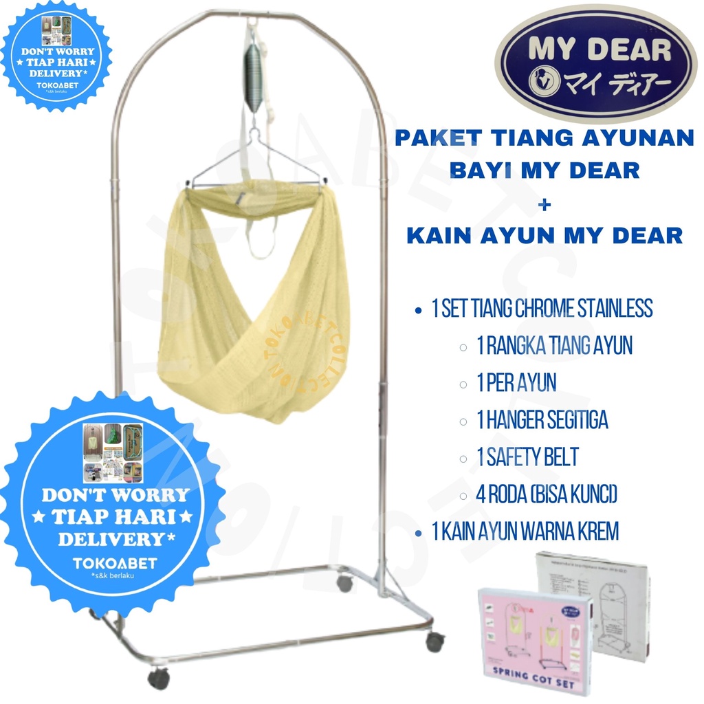 PAKET Ayunan Bayi Manual Portable MY DEAR dan Kain Kelambu Hanger Per TOKOABET