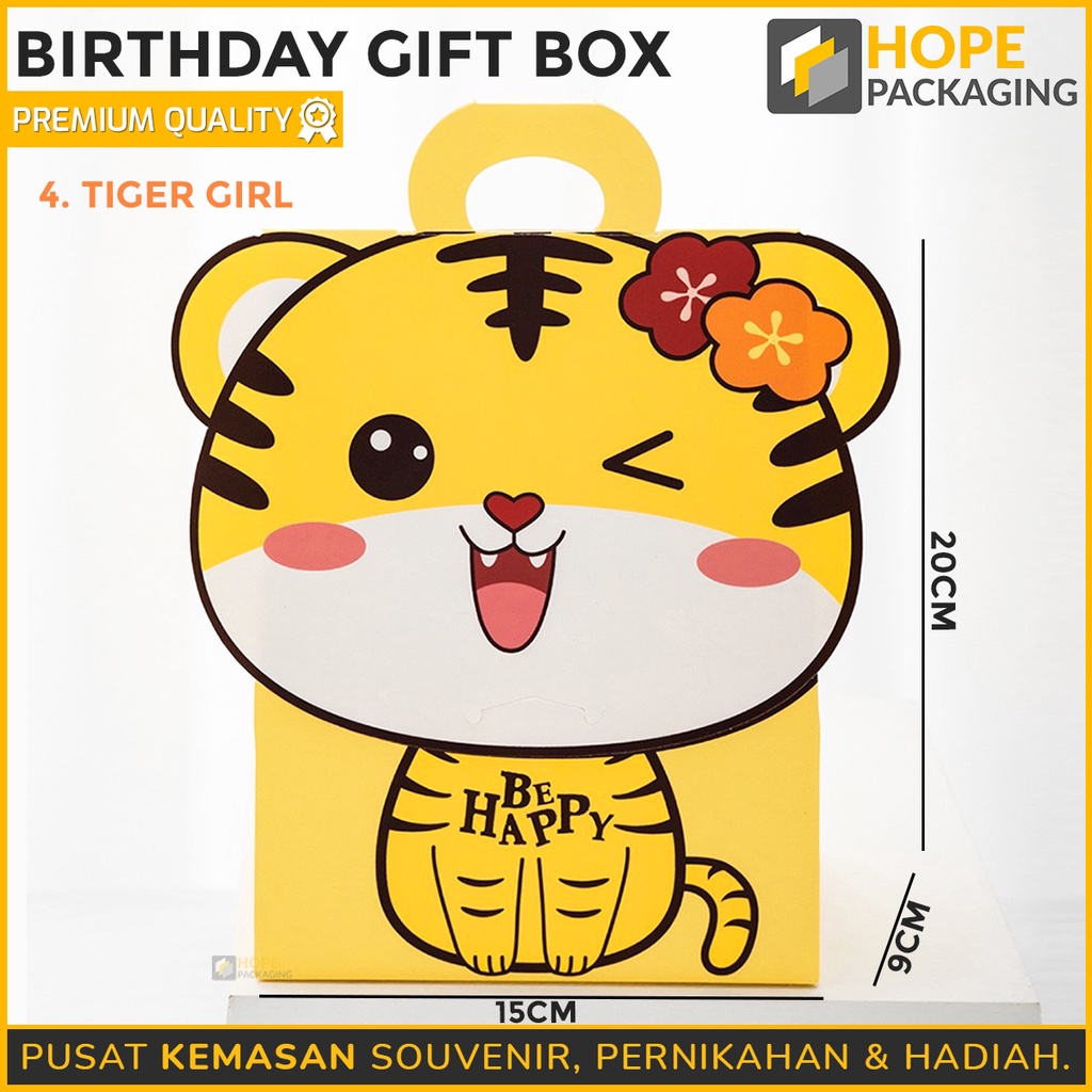 [ 3 PCS ] Promo Murah Paper Box Ultah Kids versi 2 Bentuk Tas Gift Box Souvenir Dus Hadiah Snack Permen Kue