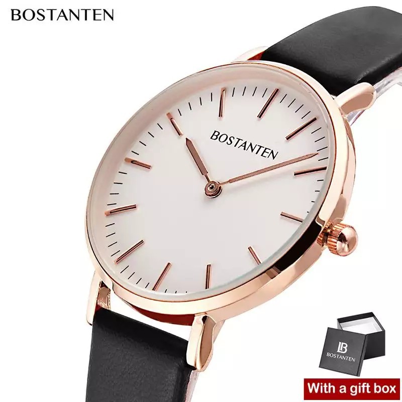 CEWEK STAINLESS TAHAN AIR BERKUALITAS TERLARIS//  BOSTANTEN Jam Tangan Wanita Permukaan kaca Gaya