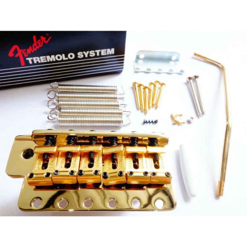 tremolo fender stratocaster gold / tremolo gitar fender / bridge fender Stratocaster original gold