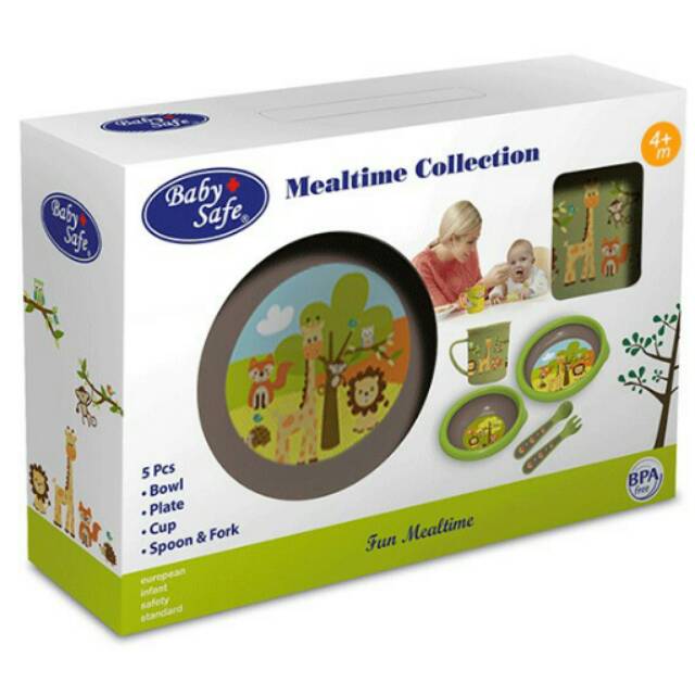 Baby safe mealtime collection baby feeding set | Alat MPASI