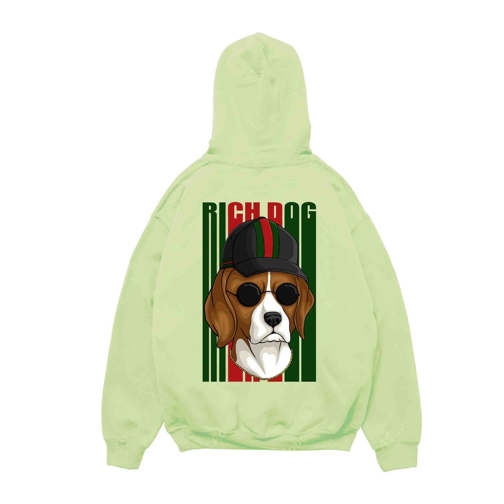 Hoodie Pria Rich Dog Sweater Pria Fleece Size M - XXL