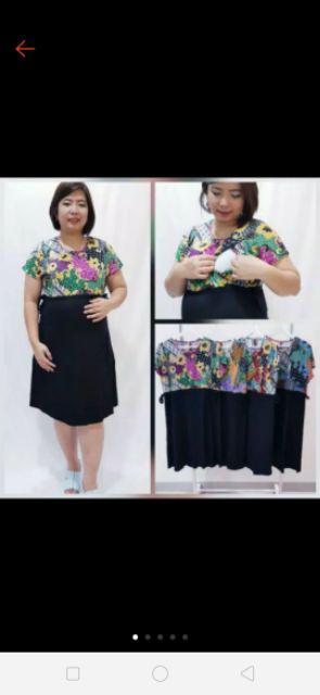 Dress Hamil Menyusui Batik Solo Bunga