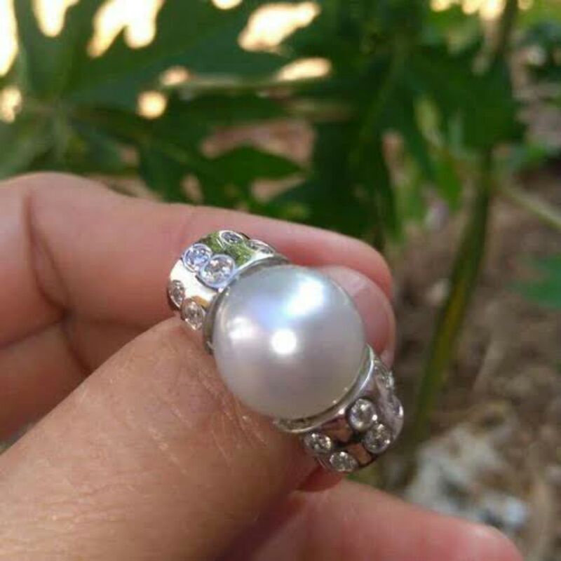 cincin wanita batu mutiara asli lombok